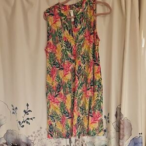 Tropical Vibes Sleeveless Mini Dress